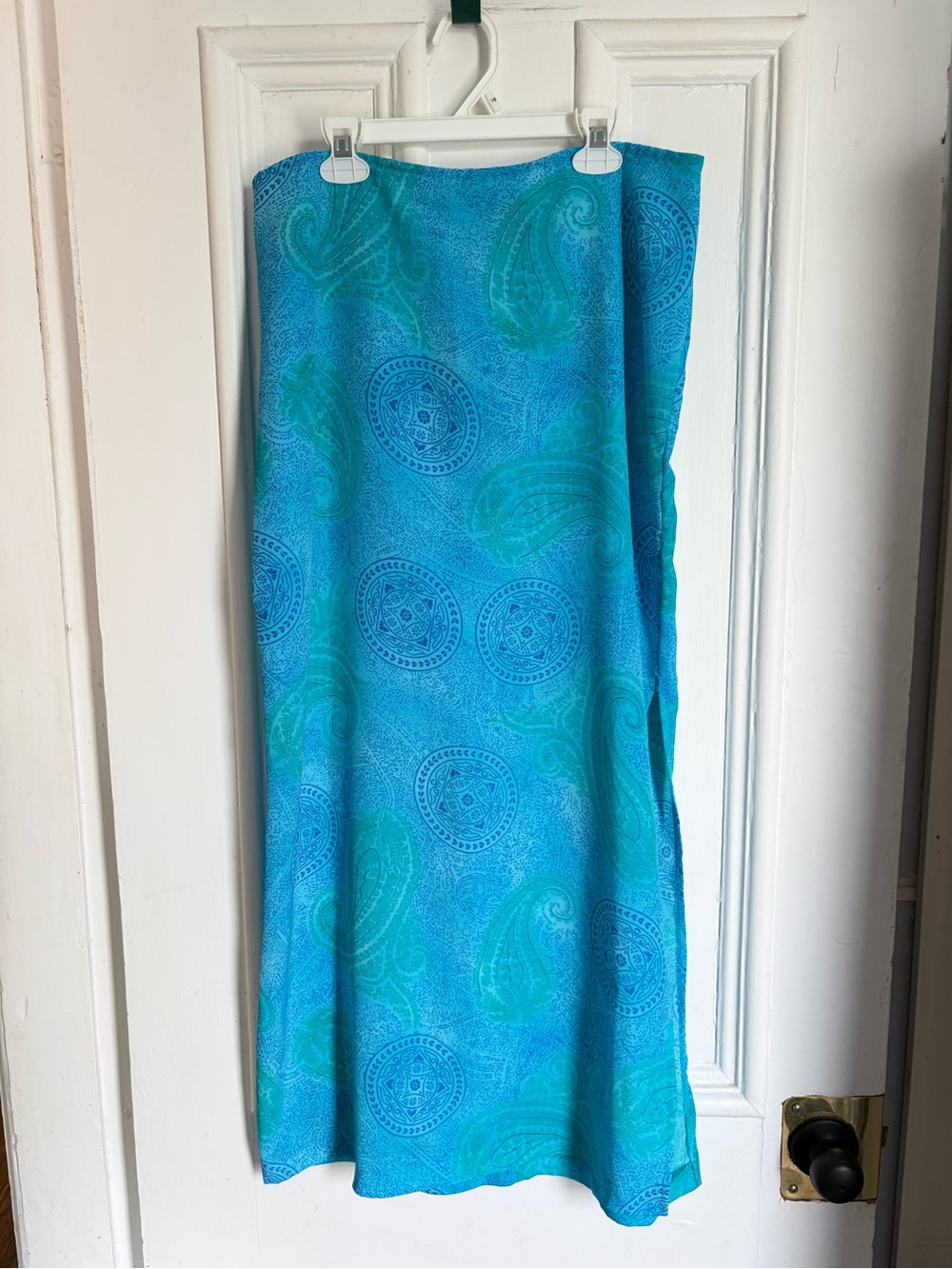 Y2K Vintage Suzy Shier Blue Paisley Midi Skirt